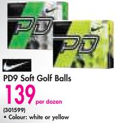 Nike PD9 Soft Golf Balls-Per Dozen
