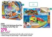 Zuru Robo Fish Recharge Bowl Set Or Robo Turtle Play Set-Per Set