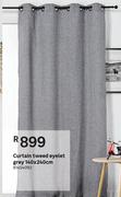 Curtains Tweed (Eyelet Grey) 140x 240cm