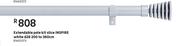 Inspire White Extendable Pole Kit Slice d28 200 To 360cm