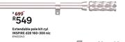 Inspire Extendable Pole Kit Cyl d28 160-300 nic