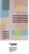 Polyester Tufted Strips Rug 120 x 170cm