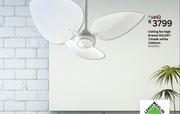 Solent 3 Blade White 1200mm High Breeze Ceiling Fan 