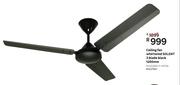 Whirlwind Solent 3 Blade Black 1200mm Ceiling Fan