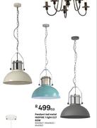 Inspire 1 Light E27 60W Pendant (Ted Metal)
