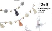 Set of 2 Pompom Garlands