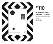 Inspire Frame MDF (Zebra) 13 x 18cm