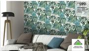 Wallpaper Non Woven Green Leaf 10.5m x 53cm