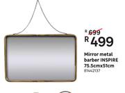 Inspire Mirror (Metal Barber) 75.5cm x 51cm