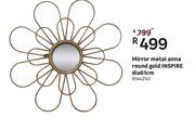 Inspire Mirror (Metal Anna Round Gold) Dia61cm