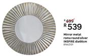 Inspire Mirror (Metal Roma Round Silver) Dia66cm