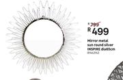 Inspire Mirror (Metal Sun Round Silver) Dia65cm