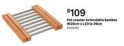 Pot Coaster Extendable (Bamboo)-W20cm x L23 To 39cm
