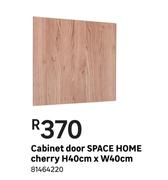Space Home Cabinet Door (Cherry) H 40cm x W 40cm