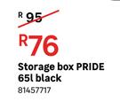 Pride Storage Box (Black) 65Ltr