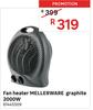 Mellerware Graphite 2000W Fan Heater