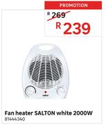 Salton White 2000W Fan Heater