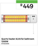 Alva 1200W Quartz Heater For Bathroom