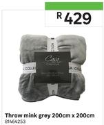 Throw Mink Grey 200cm x 200cm