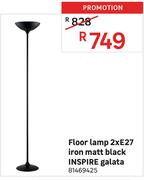 Inspire Galata Iron Matt Black 2 x E27 Floor Lamp