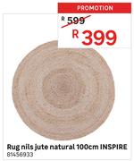 Inspire 100cm Natural Jute Nils Rug