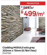 Modulo Oslo Grey Cladding (0.78 Sqm/Box)-325mm x 75mm Per Sqm