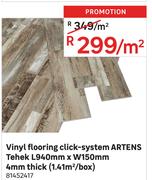 Artens Tehek Click System Vinyl Flooring L940mm x W150mm