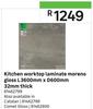 Kitchen Worktop Laminate Moreno Gloss 32mm Thick L3600mm x D600mm