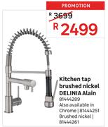 Delinia Alain Brushed Nickel Kitchen Tap