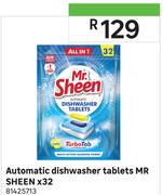 Mr Sheen Automatic Dishwasher 32 Tablets