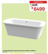 Freestanding Bath Otago Skirted White 1700mm x 800mm