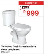 Tamarin White Close Couple Set Toilet Top Flush