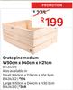 Crate Pine Medium W50cm x D40cm x H21cm
