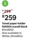 Sensea Scandi Black Towel Paper Holder