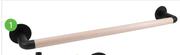 Sensea Scandi Black 45cm Towel Holder Bar