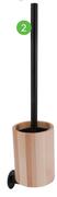 Sensea Scandi Black Wall Mounted Toilet Brush & Holder