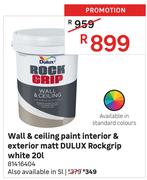 Dulux Rockgrip White Interior & Exterior Wall & Ceiling Paint-5L