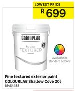 Colourlab Fine Textured Exterior Paint Shallow Cove-20L