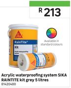 Sika Raintite Kit Grey Acrylic Waterproofing System-5L
