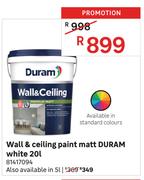 Duram Matt White Wall & Ceiling-5L