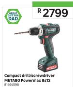 Metabo Powermax BS12 Compact Drill/Screwdriver