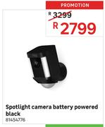 Spotlight Black Camera (Battery Powered)