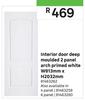 Interior Door Deep Moulded 2 Panel Arch Primed White W813mm x H2032mm