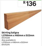 Skirting Saligna L2700mm x H60mm x D22mm