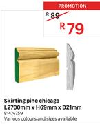 Skirting Chicago L2700mm x H69mm x D21mm