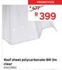 IBR Polycarbonate Roof Sheet 3m (Clear)