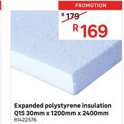 Expanded Polystyrene Insulation Q15 50mm x 1200mm x 2400mm