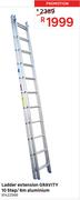 Gravity Extension Ladder 10 Step/6m (Aluminium)
