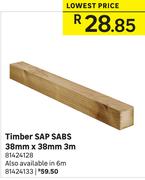 SAP SABS Timber 38mm x 38mm x 6m
