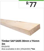 SAP SABS Timber 38mm x 114mm x 6m